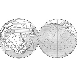 Diagramm der Erde während der Karbonzeit