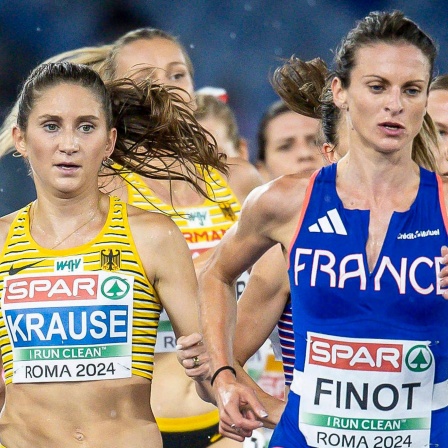 Gesa Krause und Alice Finot im Finale über 3000 m Hindernis