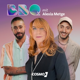 Die beiden Hosts des BBQ Podcasts mit ihrer Gästin Alexia Metge