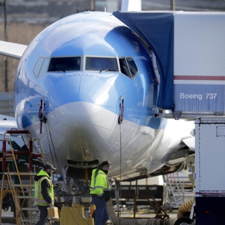 Ein Flugzeug des Typs Boeing 737 Max 8