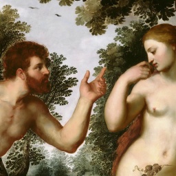 Das Gemälde Adam und Eva von Pieter Paul Rubens (1577 - 1640) 