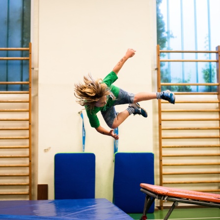 Vorstellung des Parkours beim Werdener Turnerbund in der Turnhalle der Ludgerusschule 