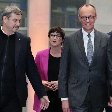 CSU-Chef Markus Söder, SPD-Chefin Saskia Esken und CDU-Chef Friedrich Merz.