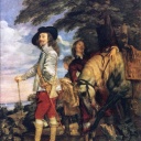 Ein Adliger mit seinem Diener (Gemälde: Anthony Van Dyck - Charles I. bei der Jagd)